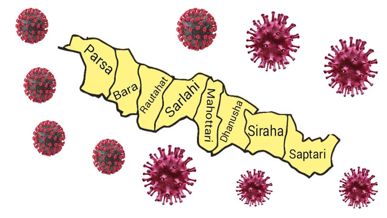 कोरोना भाइरसबाट प्रदेश २ सबै भन्दा बढी प्रभावित, रौतहटमा मात्रै ९२१ जना संक्रमित