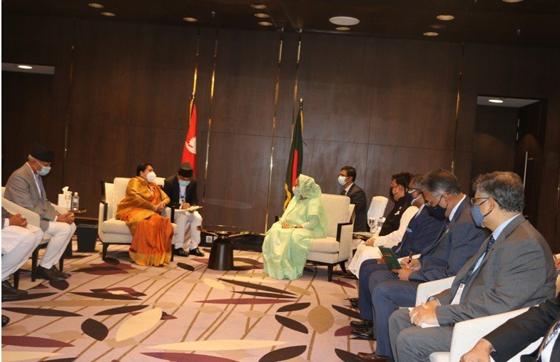राष्ट्रपति भण्डारीसँग बङ्गलादेशी प्रधानमन्त्रीको भेटवार्ता