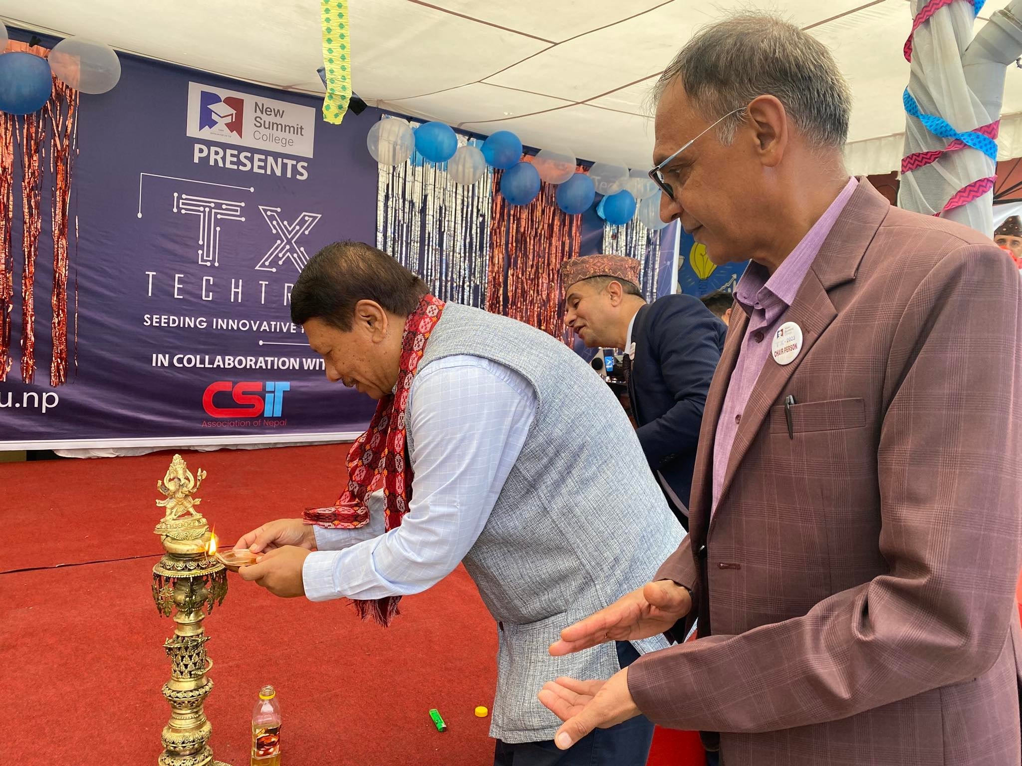 काठमाडाैंकाे शान्तिनगरमा रहेकाे न्यू समिट कलेजमा TechTrix 2023 सुरु