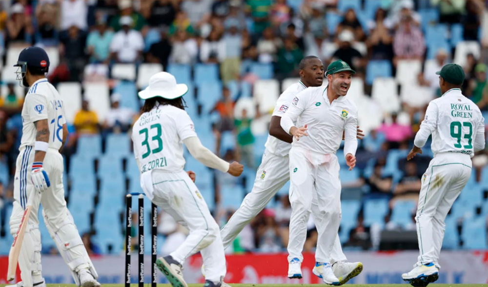 टेस्ट क्रिकेट: दक्षिण अफ्रिकाविरुद्ध भारत २४५ रनमा अलआउट